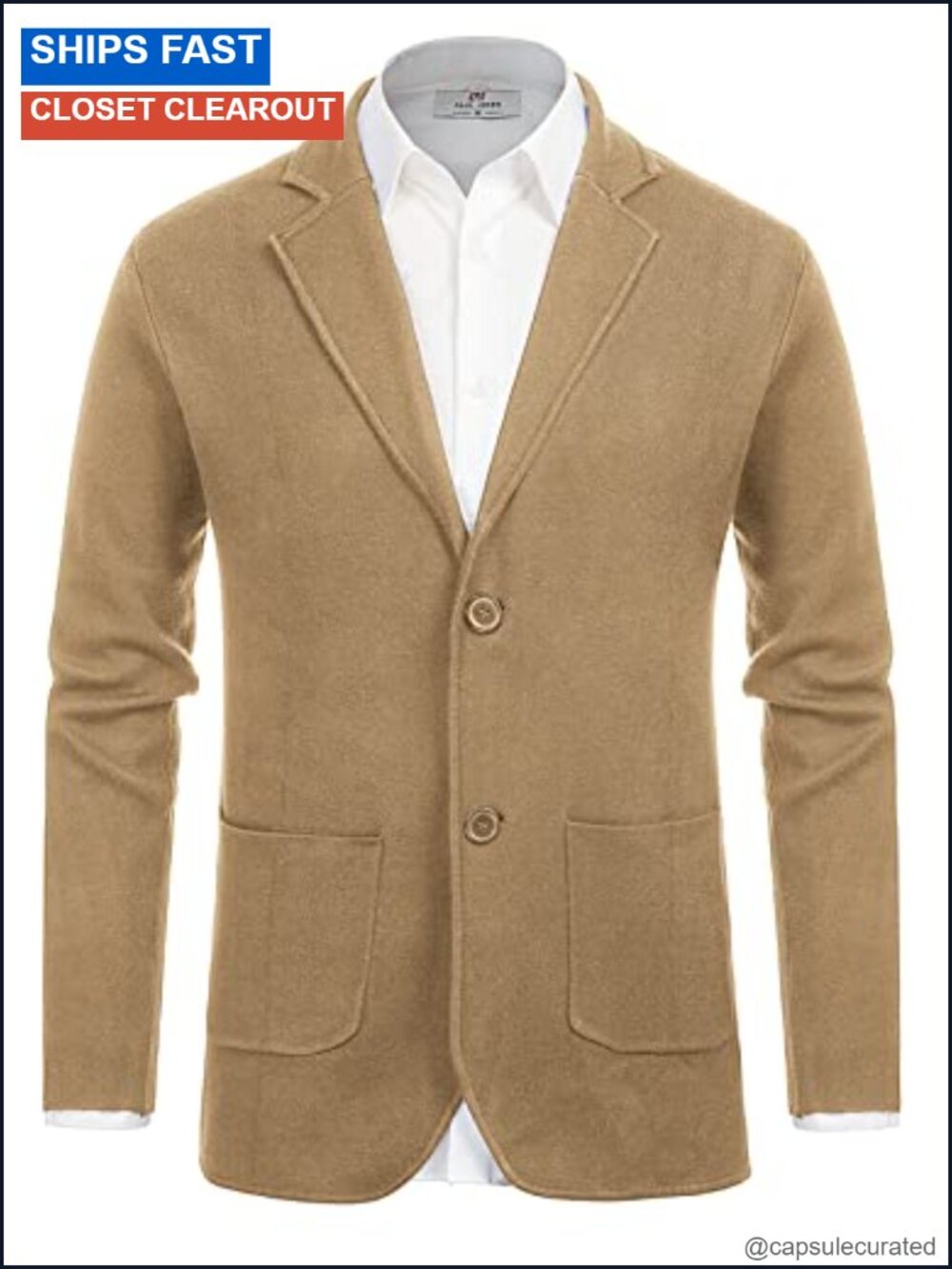 Men's Shawl Collar Cardigan Sweater Blazer Button Down Knitwear